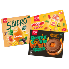 Ola Haribo push up, Solero exotic of Remix cookie